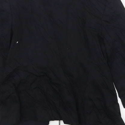 Et Vous Womens Black  Cotton Jacket Blazer Size 10