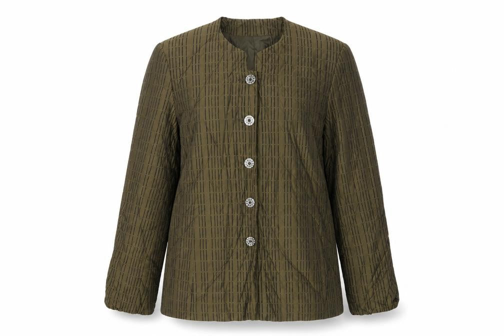 Kaleidoscope Womens Green Striped Silk Jacket Suit Jacket Size 14