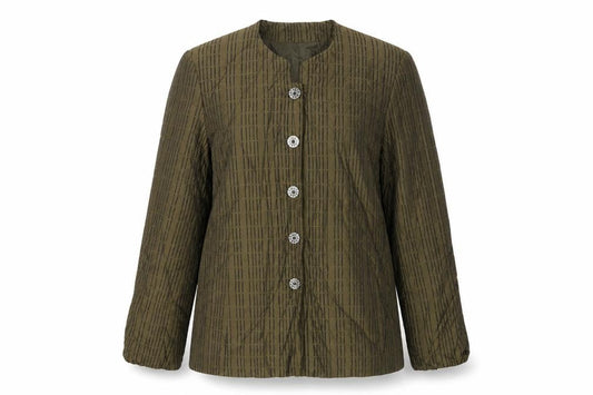 Kaleidoscope Womens Green Striped Silk Jacket Suit Jacket Size 14