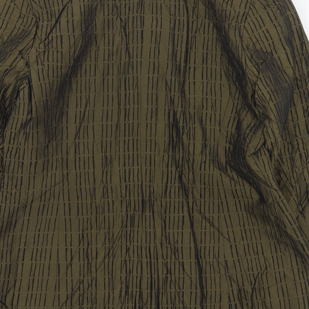 Kaleidoscope Womens Green Striped Silk Jacket Suit Jacket Size 14