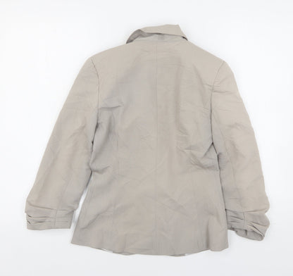 Atmosphere Womens Beige  Polyester Jacket Suit Jacket Size 6