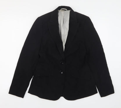 F&F Womens Black  Polyester Jacket Suit Jacket Size 10