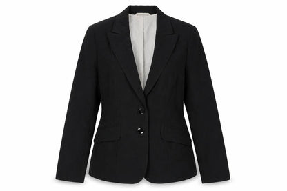 F&F Womens Black  Polyester Jacket Suit Jacket Size 10