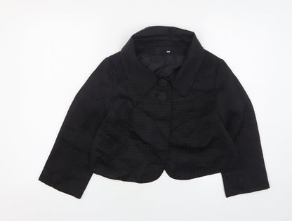 H&M Womens Black Houndstooth  Jacket  Size 8