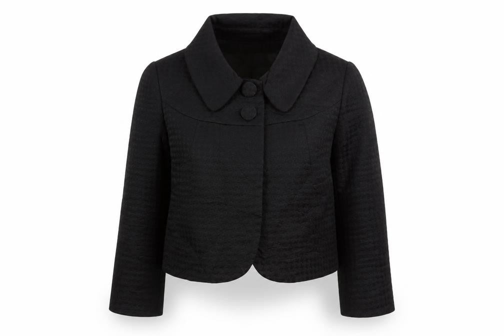 H&M Womens Black Houndstooth  Jacket  Size 8