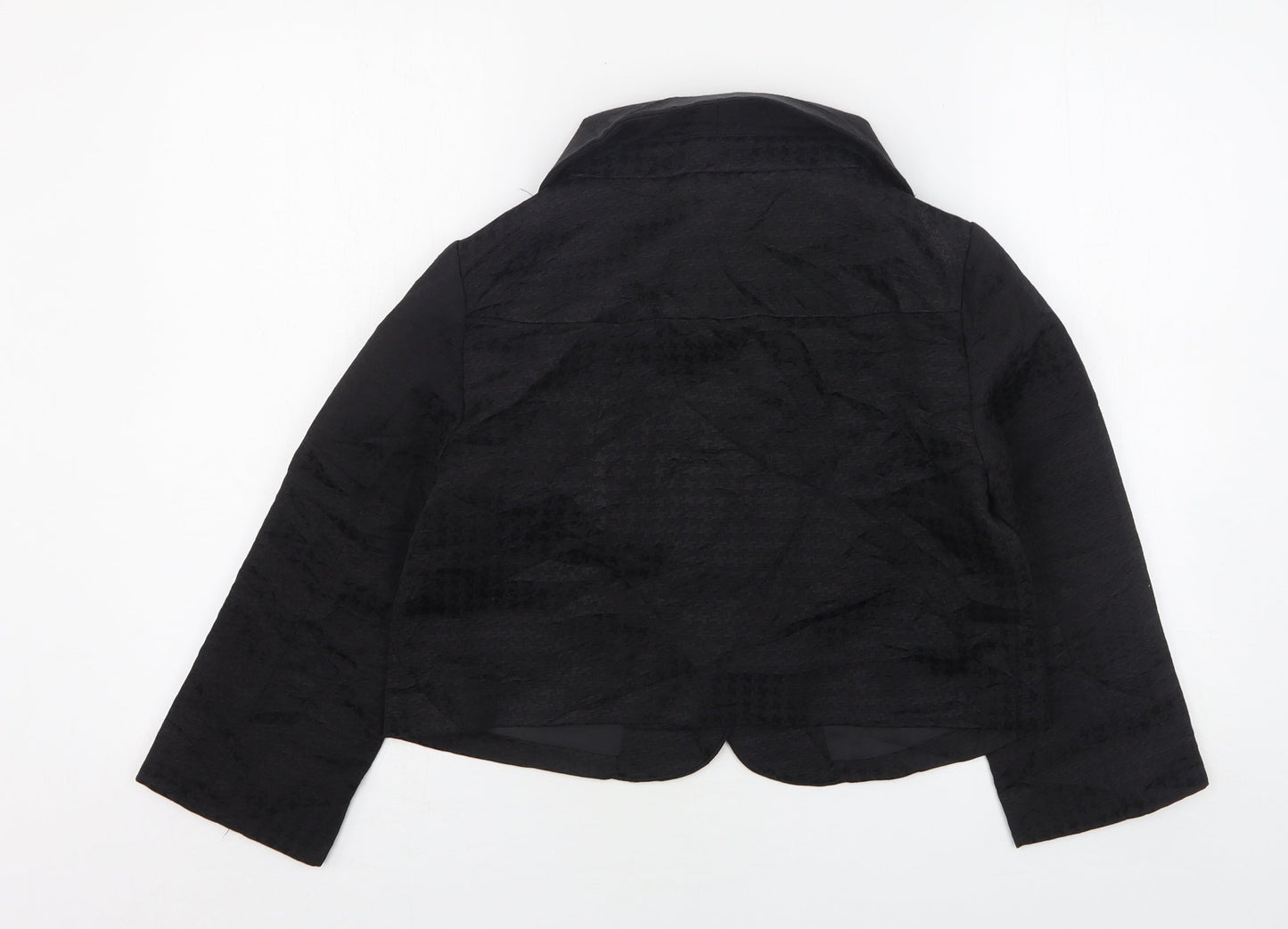 H&M Womens Black Houndstooth  Jacket  Size 8