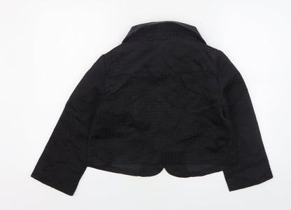 H&M Womens Black Houndstooth  Jacket  Size 8