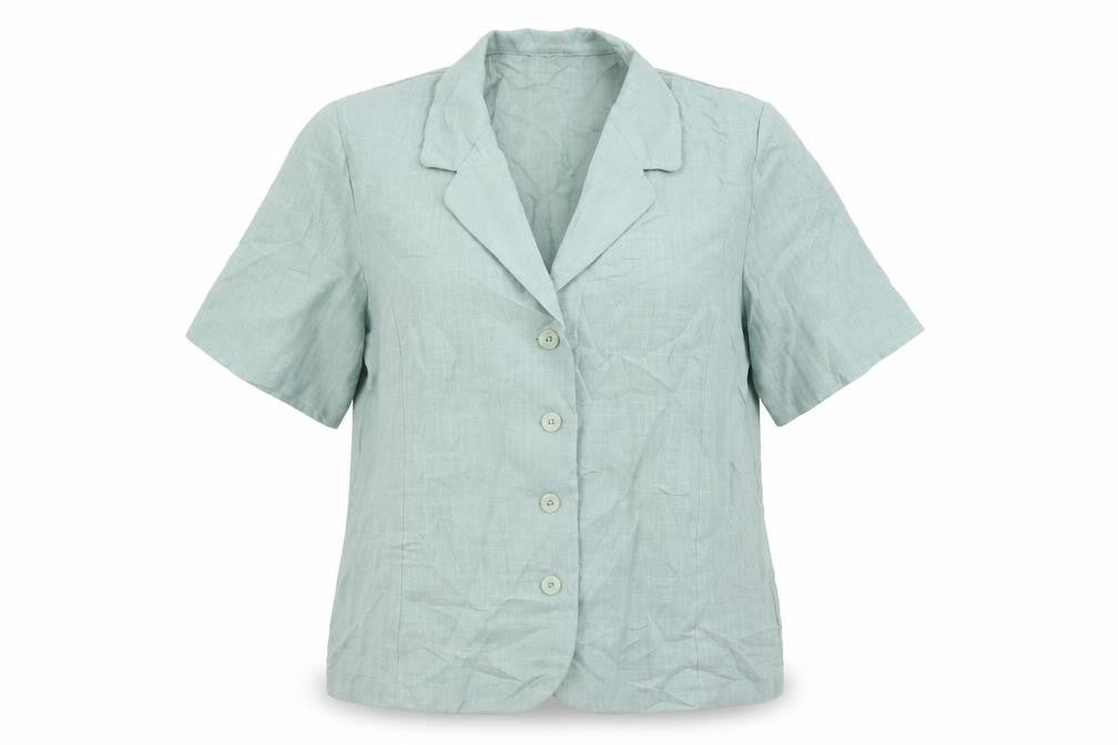 Paul Separates  Womens Green  Polyester Basic Button-Up Size 14 Collared