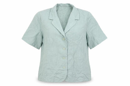 Paul Separates  Womens Green  Polyester Basic Button-Up Size 14 Collared