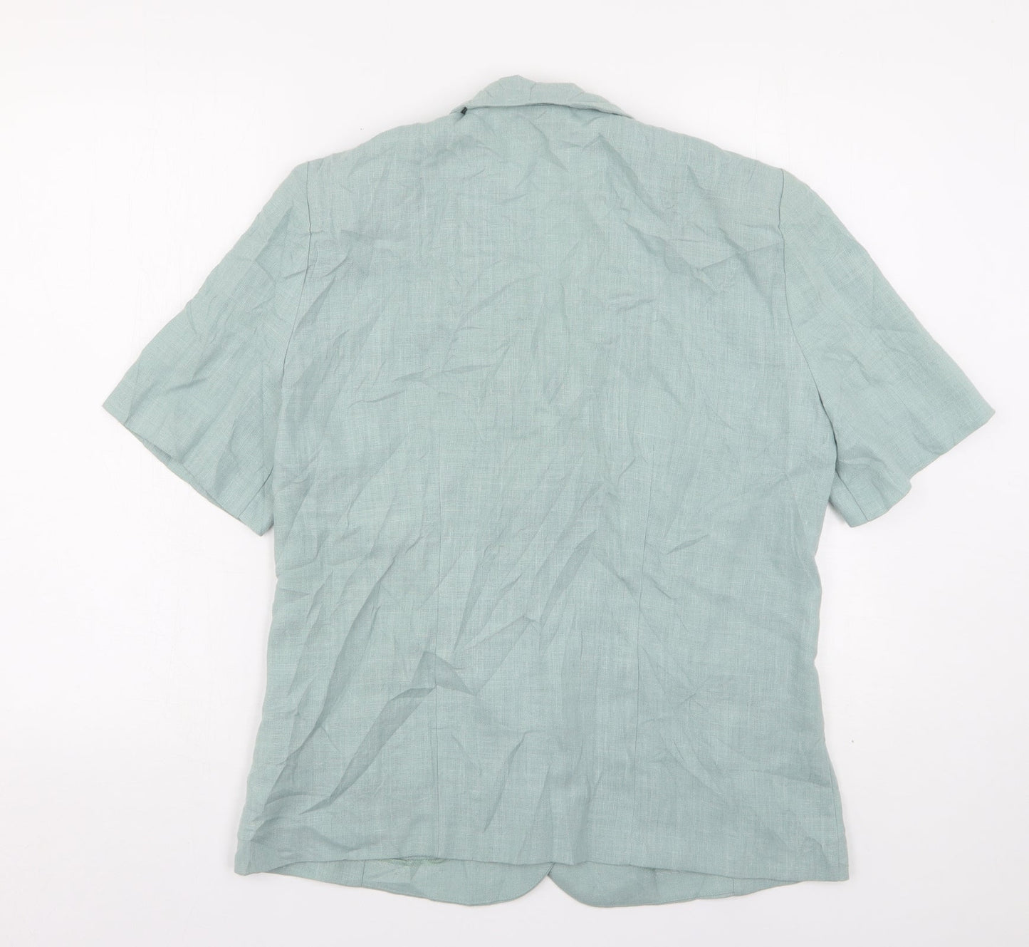 Paul Separates  Womens Green  Polyester Basic Button-Up Size 14 Collared