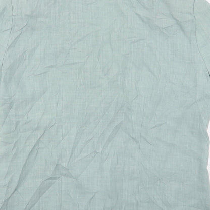 Paul Separates  Womens Green  Polyester Basic Button-Up Size 14 Collared