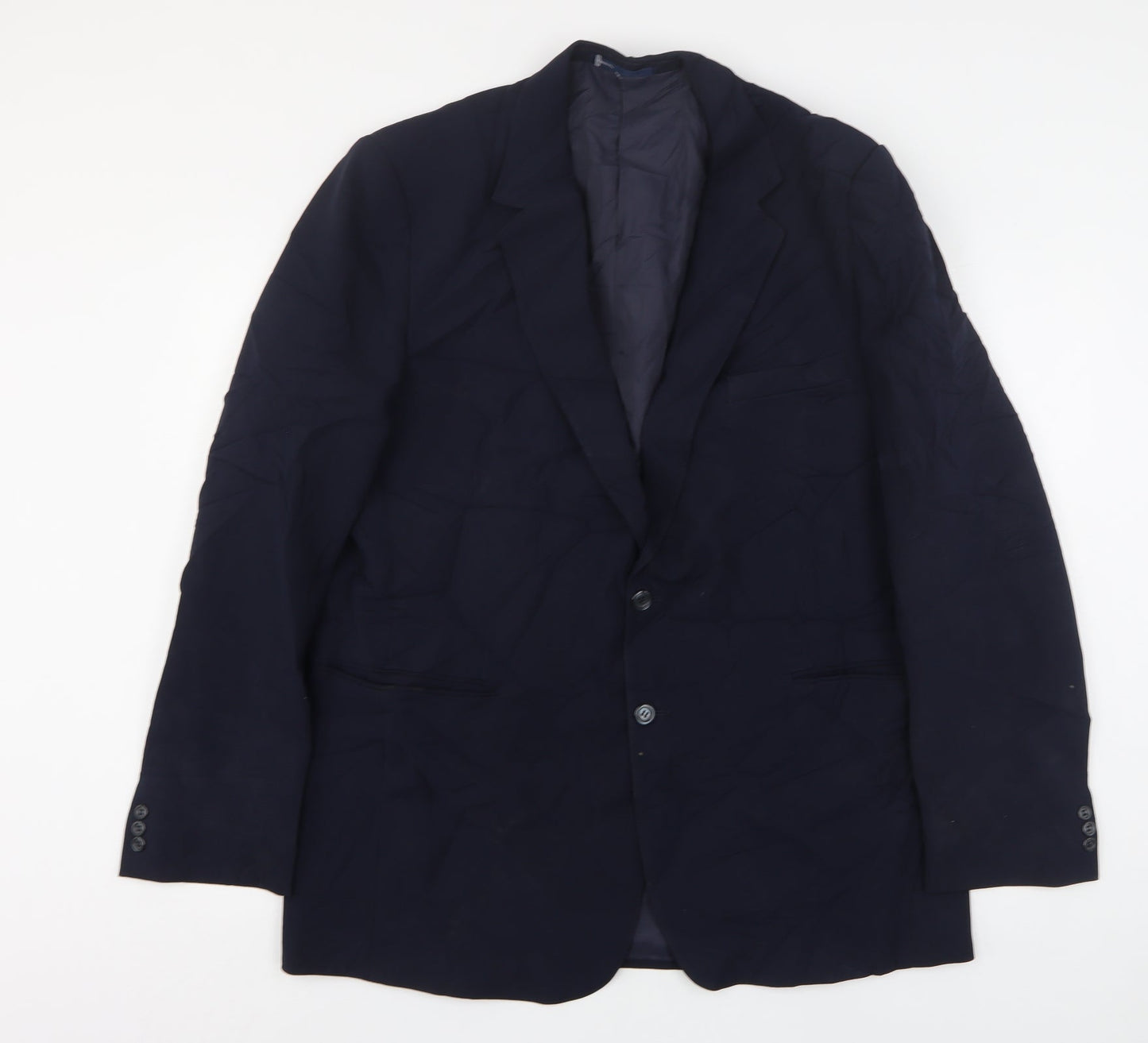 CandA Mens Blue  Polyester Jacket Suit Jacket Size 46