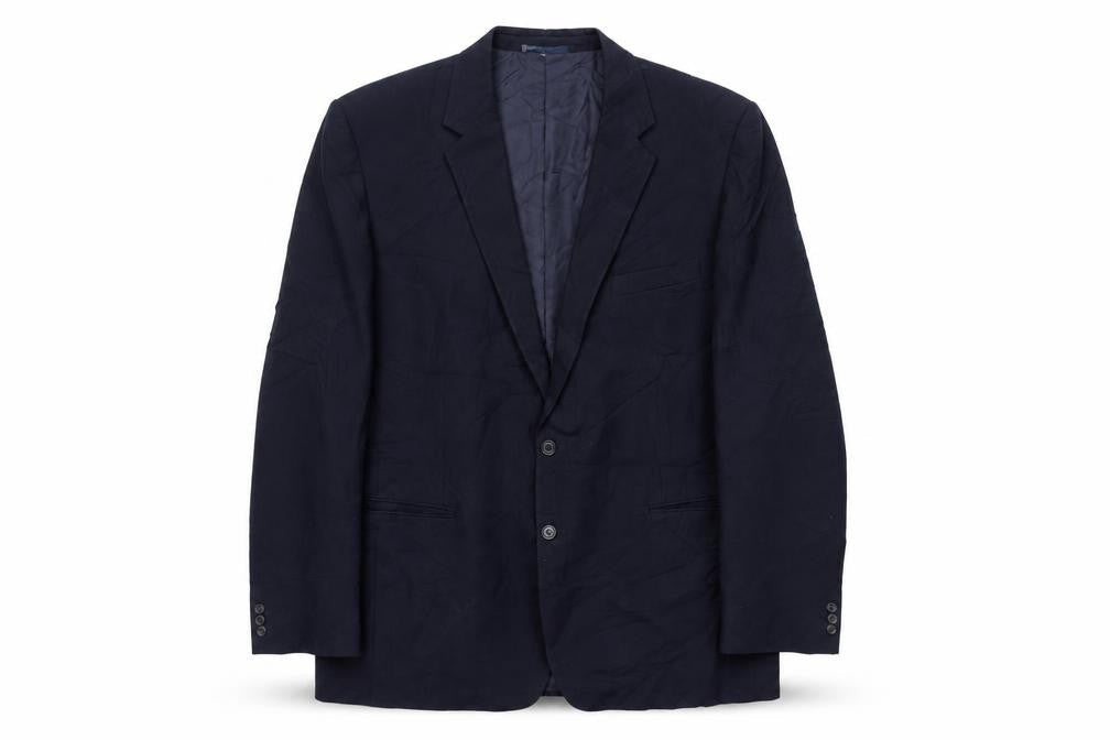 CandA Mens Blue  Polyester Jacket Suit Jacket Size 46