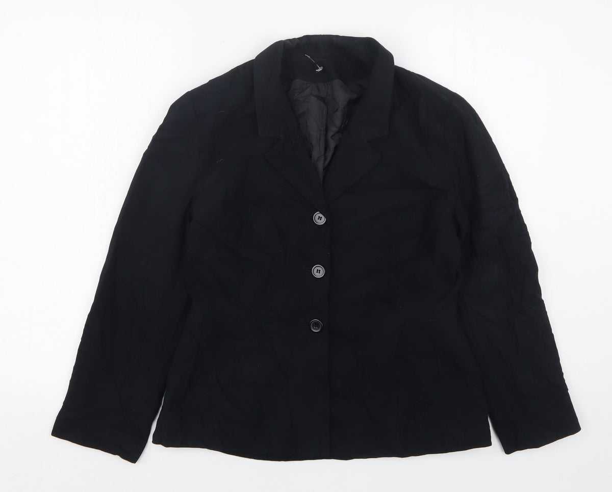 Principles  Womens Black  Polyester Jacket Suit Jacket Size 12