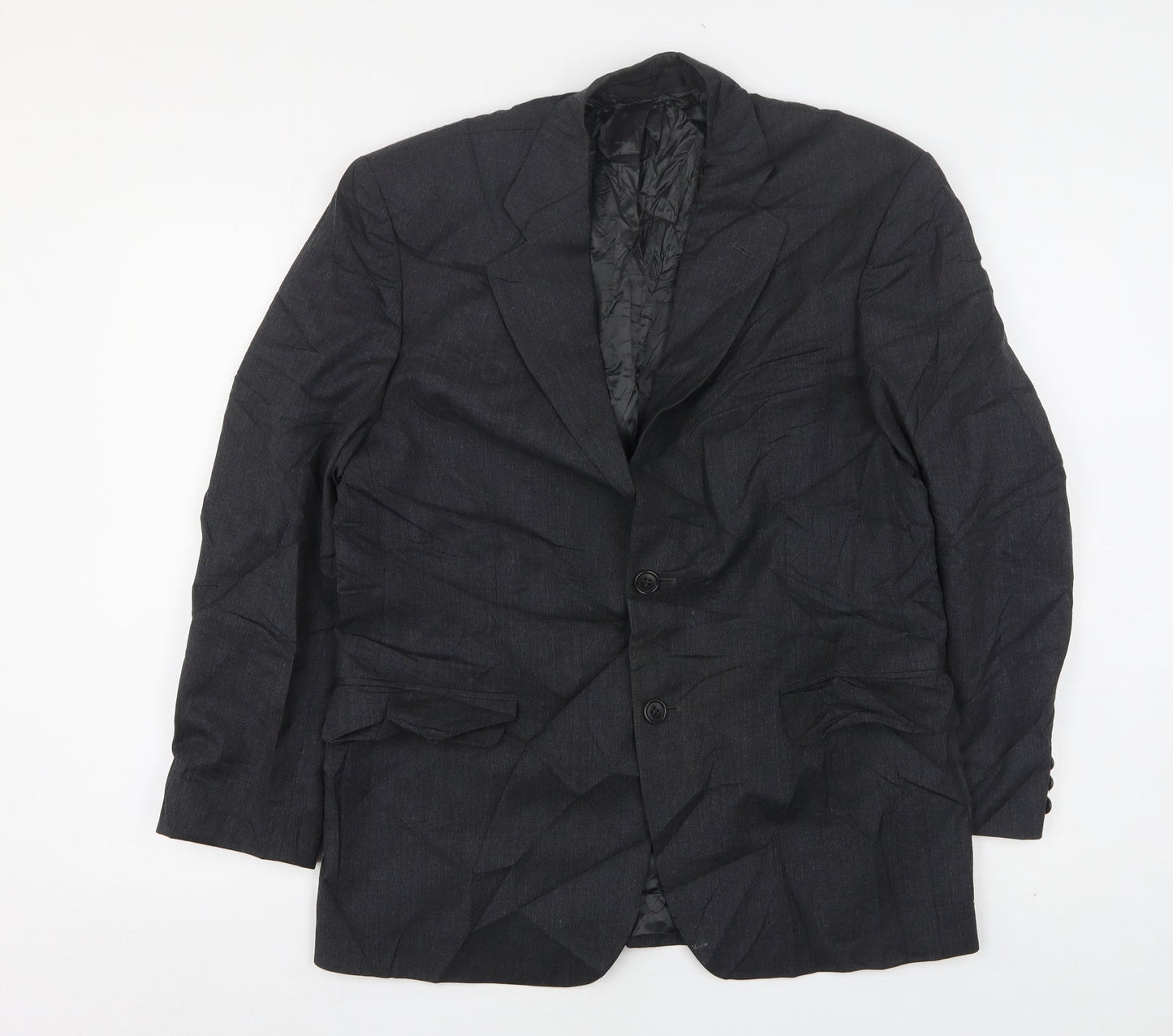 Marks and Spencer Mens Grey  Wool Jacket Suit Jacket Size 38