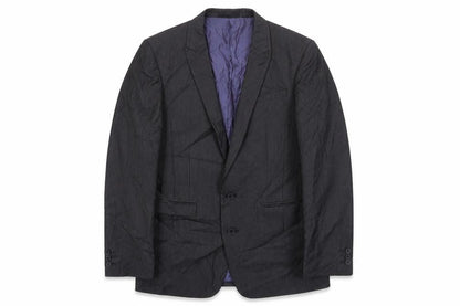 Next Mens Grey Striped Polyester Jacket Suit Jacket Size 36