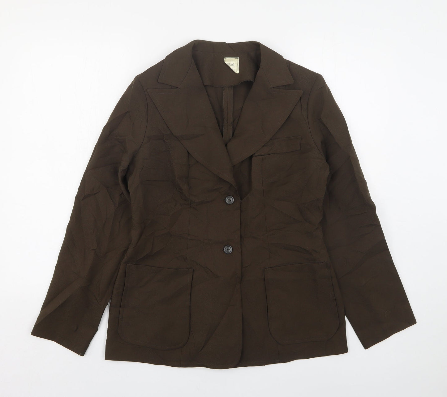 Spinney Womens Brown  Polyester Jacket Suit Jacket Size 16
