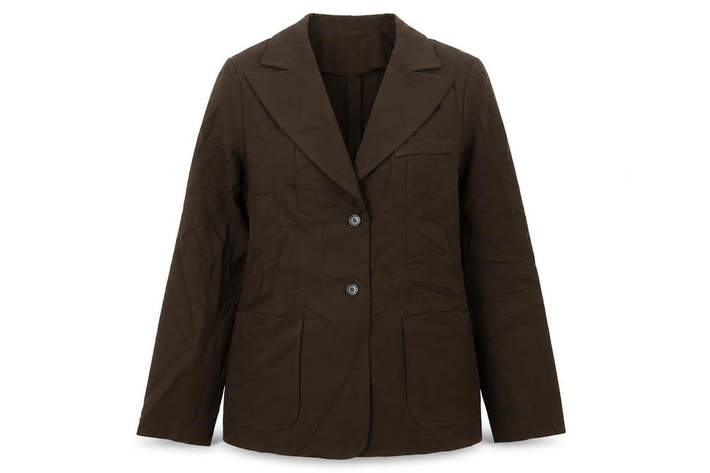 Spinney Womens Brown  Polyester Jacket Suit Jacket Size 16