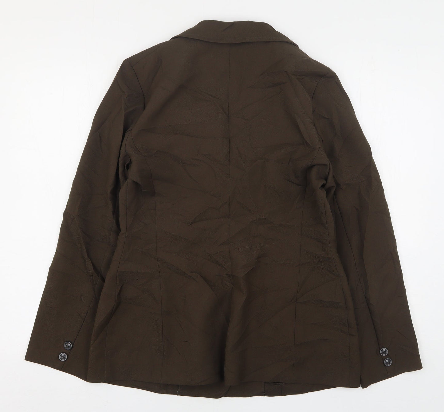 Spinney Womens Brown  Polyester Jacket Suit Jacket Size 16