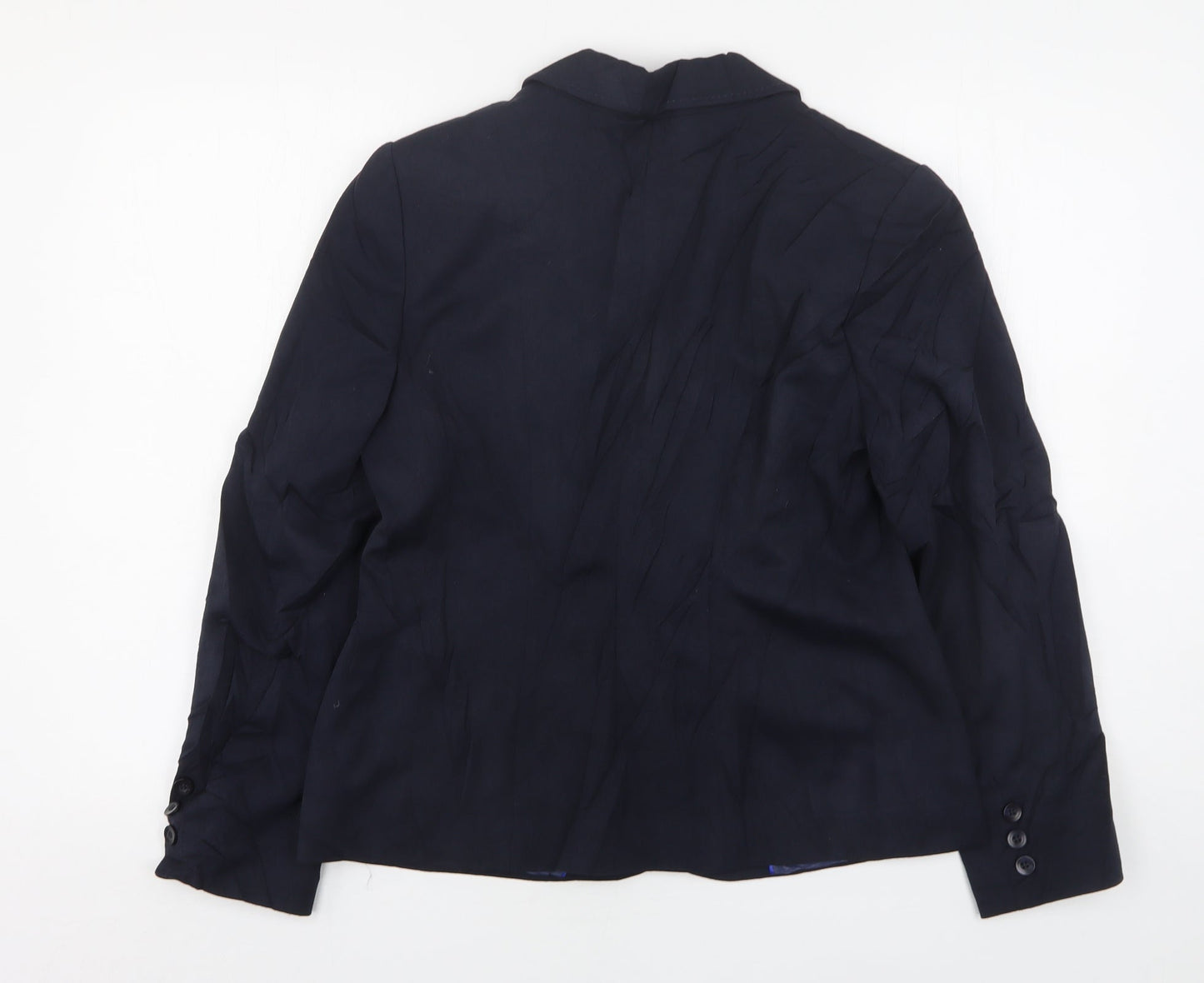 Autonomy Womens Blue  Polyester Jacket Suit Jacket Size 14