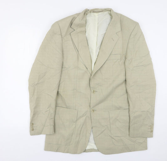 Wellington Mens Beige  Polyester Jacket Suit Jacket Size 40