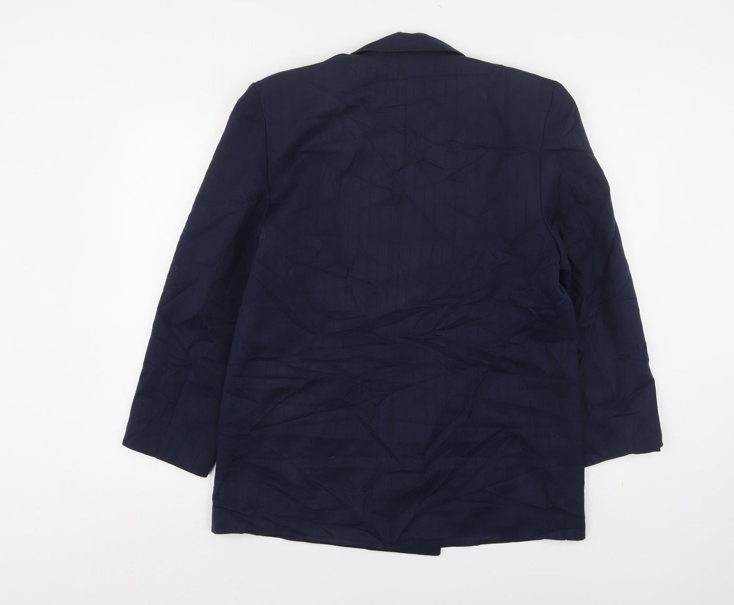 CandA Womens Blue  Polyester Jacket Suit Jacket Size 14