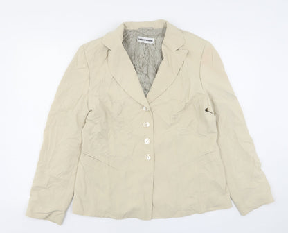 Preloved Gerry Weber  Womens Beige  Polyester Jacket Suit Jacket Size 14 - Front