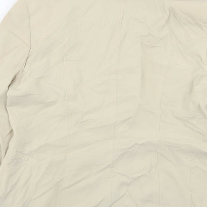 Preloved Gerry Weber  Womens Beige  Polyester Jacket Suit Jacket Size 14 - Label