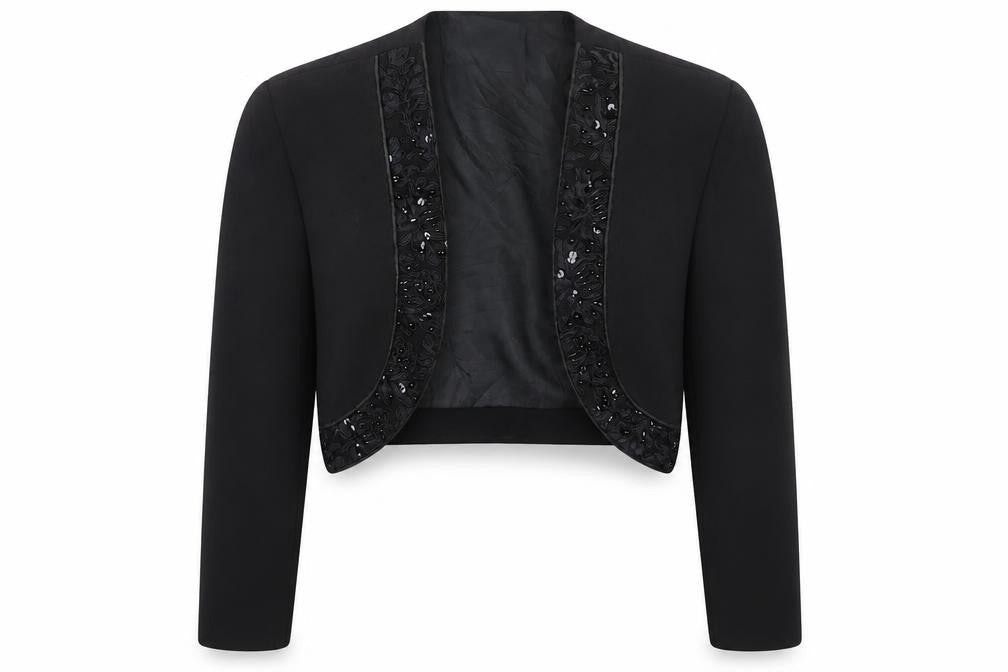 Official Womens Black  Polyester Jacket Blazer Size 10
