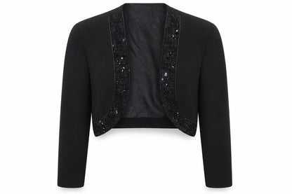 Official Womens Black  Polyester Jacket Blazer Size 10