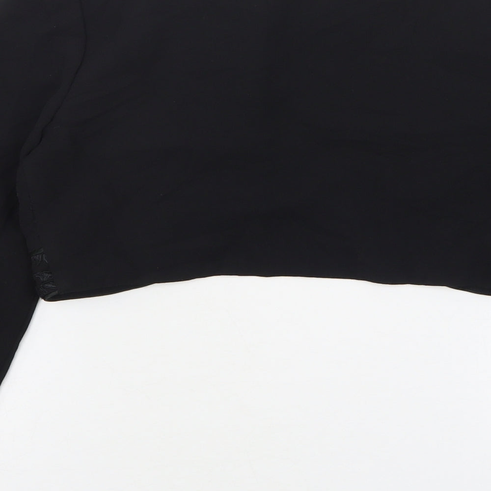 Official Womens Black  Polyester Jacket Blazer Size 10