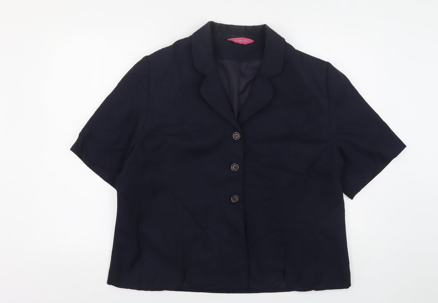 For Women Womens Blue  Polyester Jacket Blazer Size 20