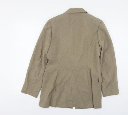 Essentials  Womens Beige  Polyester Jacket Suit Jacket Size 12