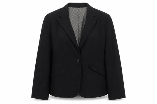 Cadenza Womens Black  Wool Jacket Suit Jacket Size 12