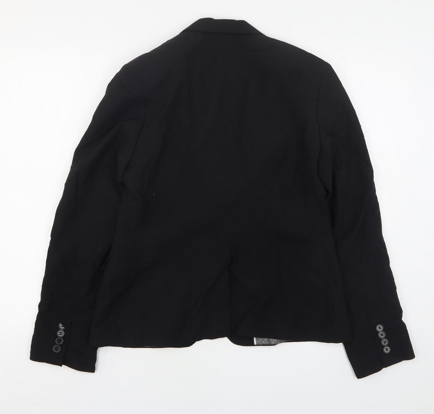 Cadenza Womens Black  Wool Jacket Suit Jacket Size 12