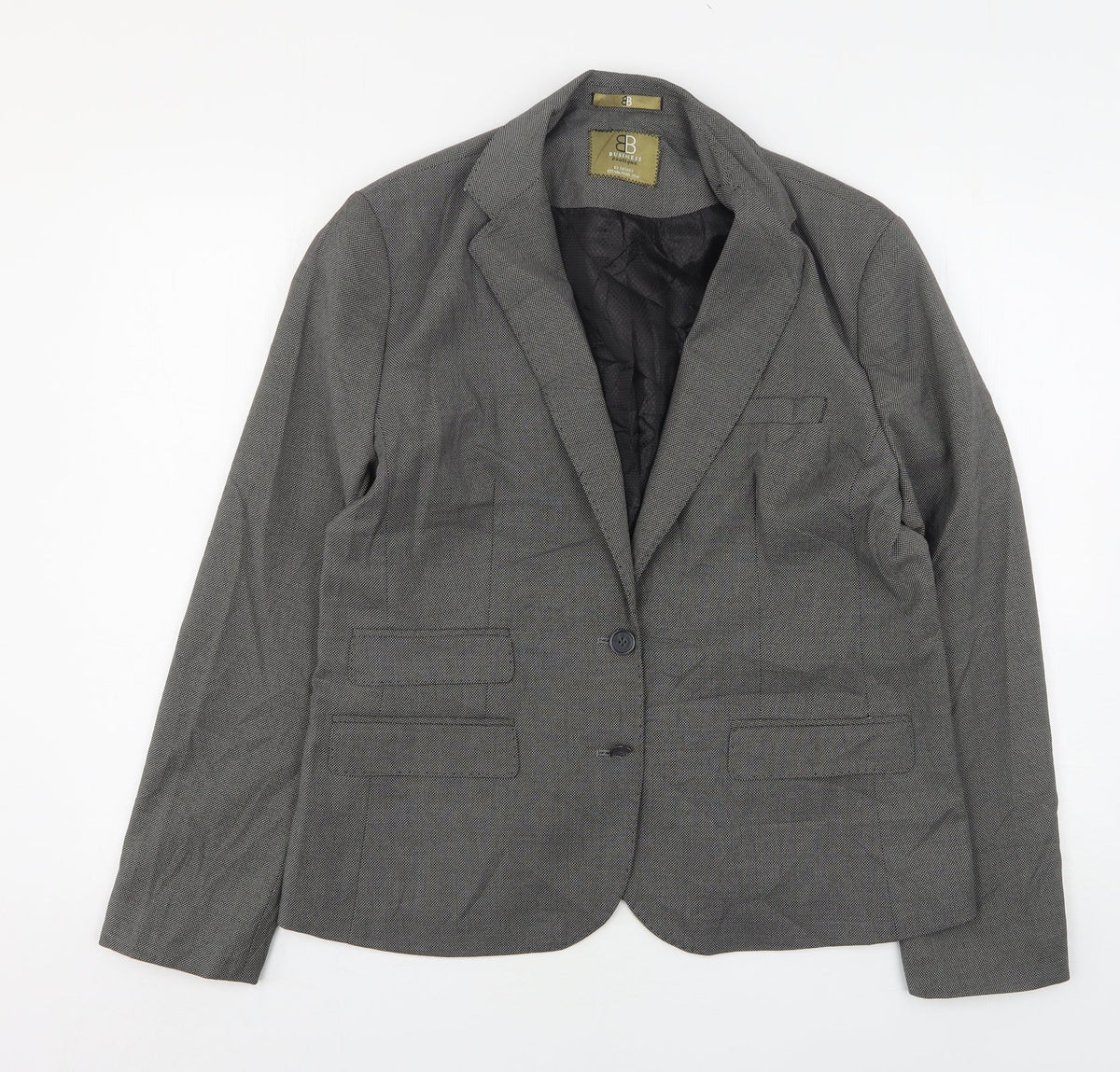 Skopes Womens Grey Polka Dot Wool Jacket Suit Jacket Size 16
