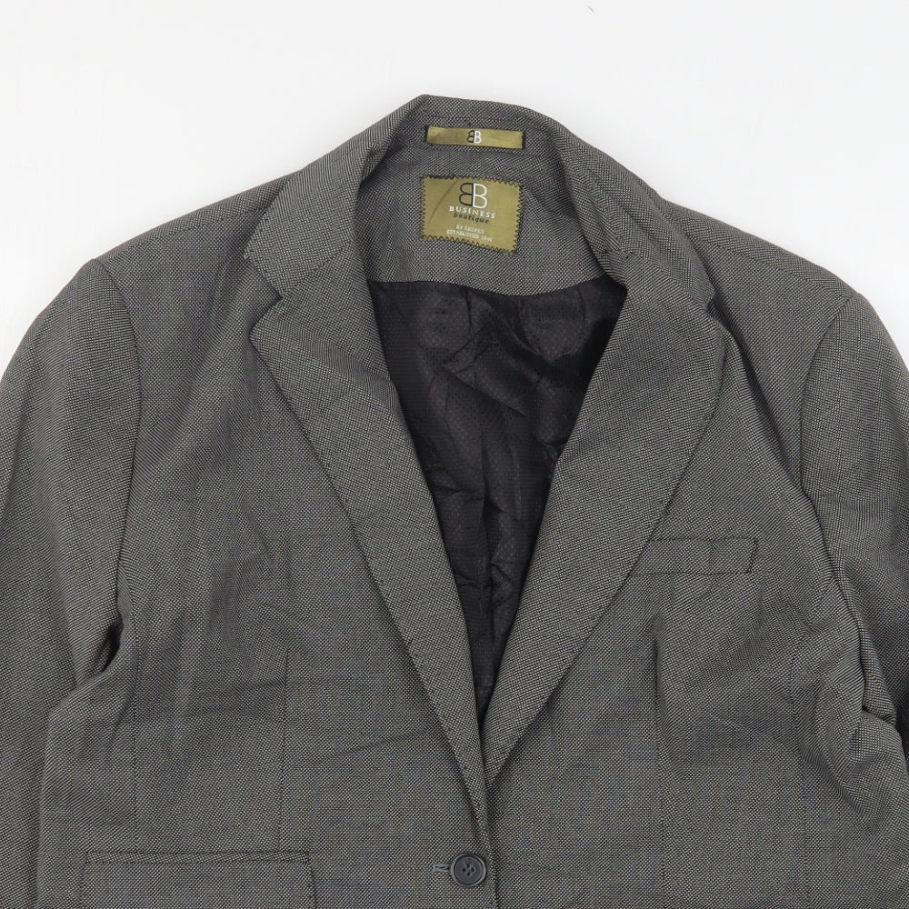 Skopes Womens Grey Polka Dot Wool Jacket Suit Jacket Size 16