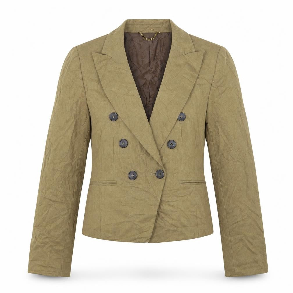Mango Womens Beige  Wool Jacket Suit Jacket Size M