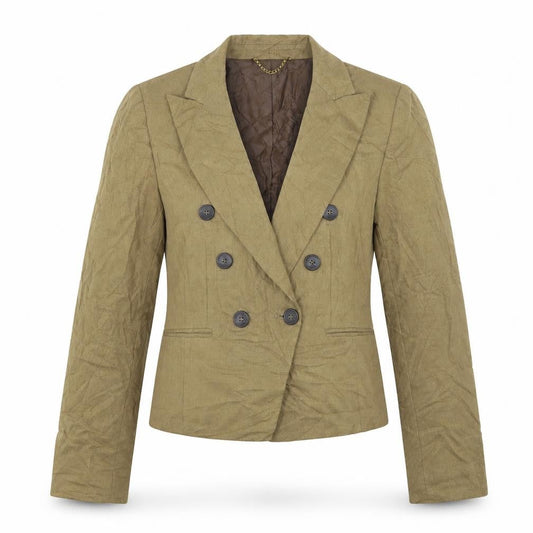 Mango Womens Beige  Wool Jacket Suit Jacket Size M