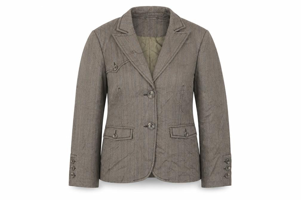 My Own  Womens Beige  Polyester Jacket Suit Jacket Size 16