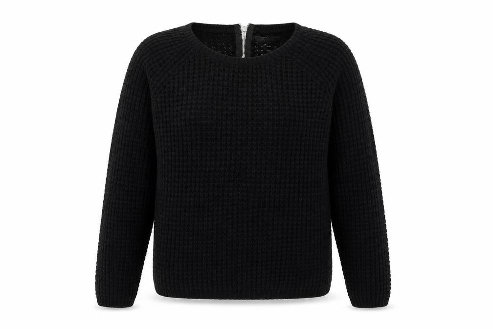 Only Womens Black Round Neck  Acrylic Pullover Jumper Size L