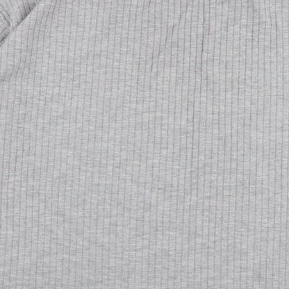 H&M Womens Grey Round Neck  Polyester Pullover Jumper Size L