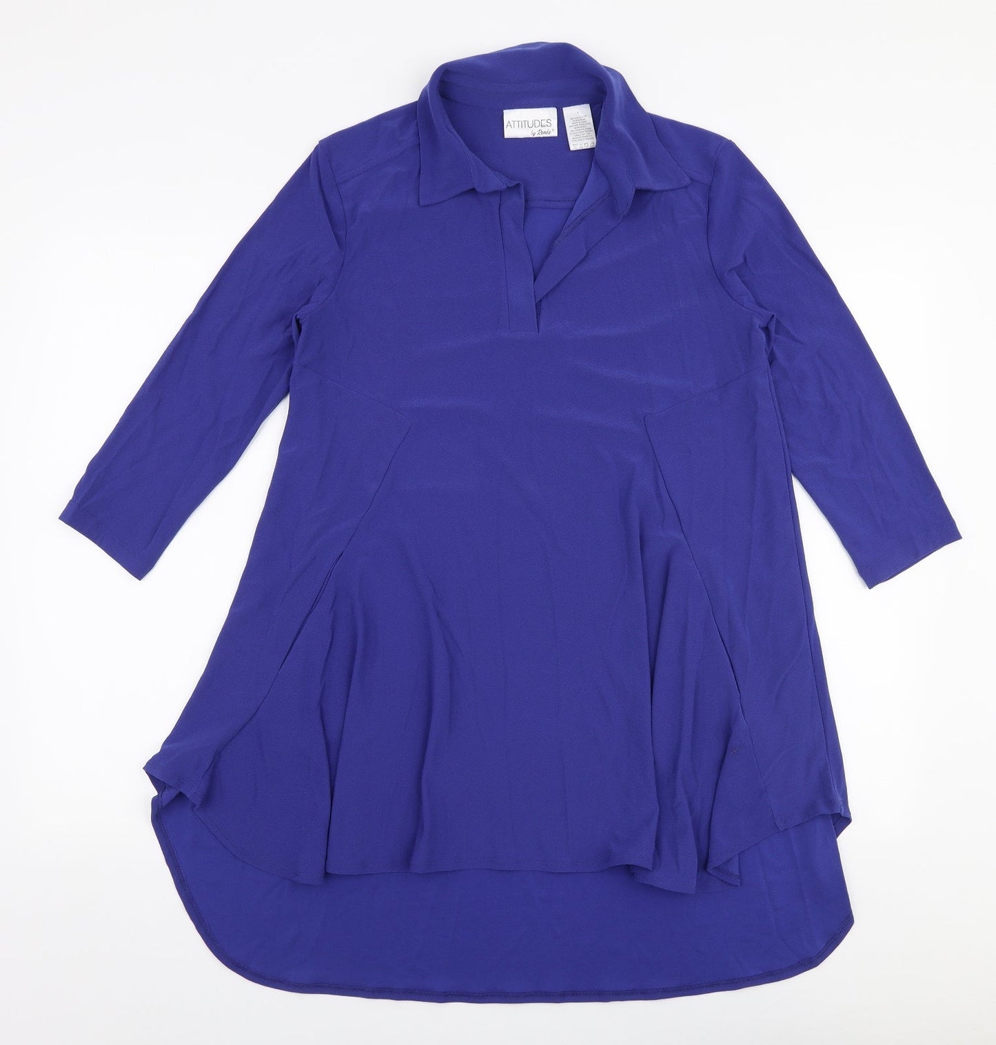 Renee Womens Purple  Polyester Shirt Dress  Size S  Collared Pullover