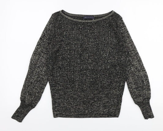 Marks and Spencer Womens Gold Round Neck  Viscose Pullover Jumper Size S