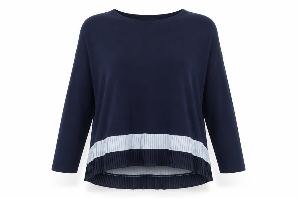 QED London Womens Blue Round Neck  Polyester Pullover Jumper Size M
