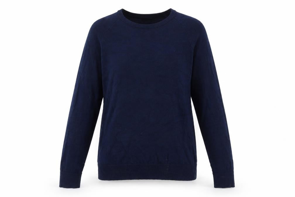 Dunnes Stores Womens Blue Round Neck  Viscose Pullover Jumper Size S