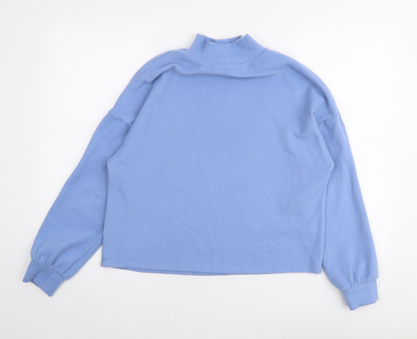 New Look Womens Blue High Neck  Polyester Pullover Jumper Size S