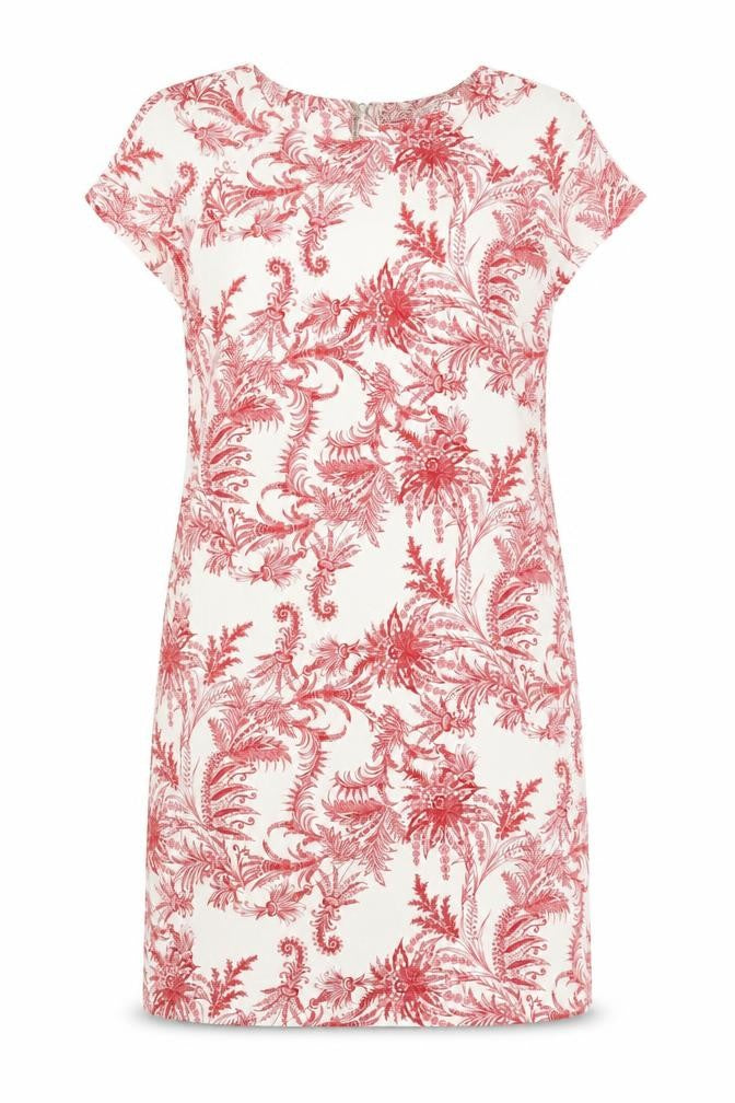 Atmosphere Womens White Paisley Polyester Pencil Dress  Size 10  Boat Neck Zip