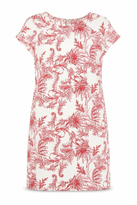 Atmosphere Womens White Paisley Polyester Pencil Dress  Size 10  Boat Neck Zip