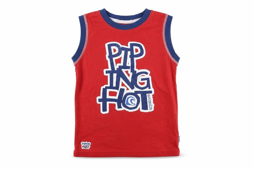 Piping Hot Boys Red  Camel Pullover Tank Size 6 Years Crew Neck Pullover